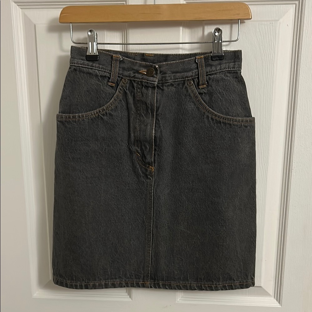 Vintage Gray Denim Skirt
